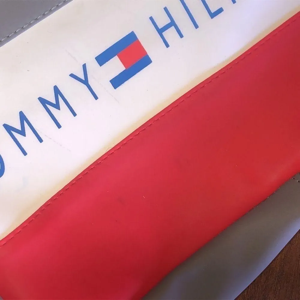 Tommy Hilfiger Y2K Blue White Red Nylon Crossbody Purse Carrying Bag - Image 3