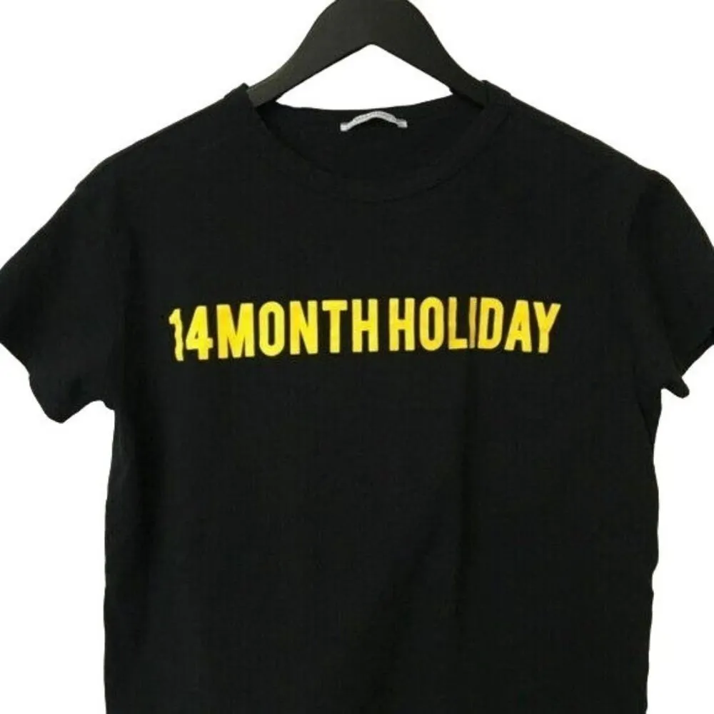 Zara Trafaluc T Shirt 14 Month Holiday Graphic Tee Crop Top Short Sleeve Cotton - Image 2