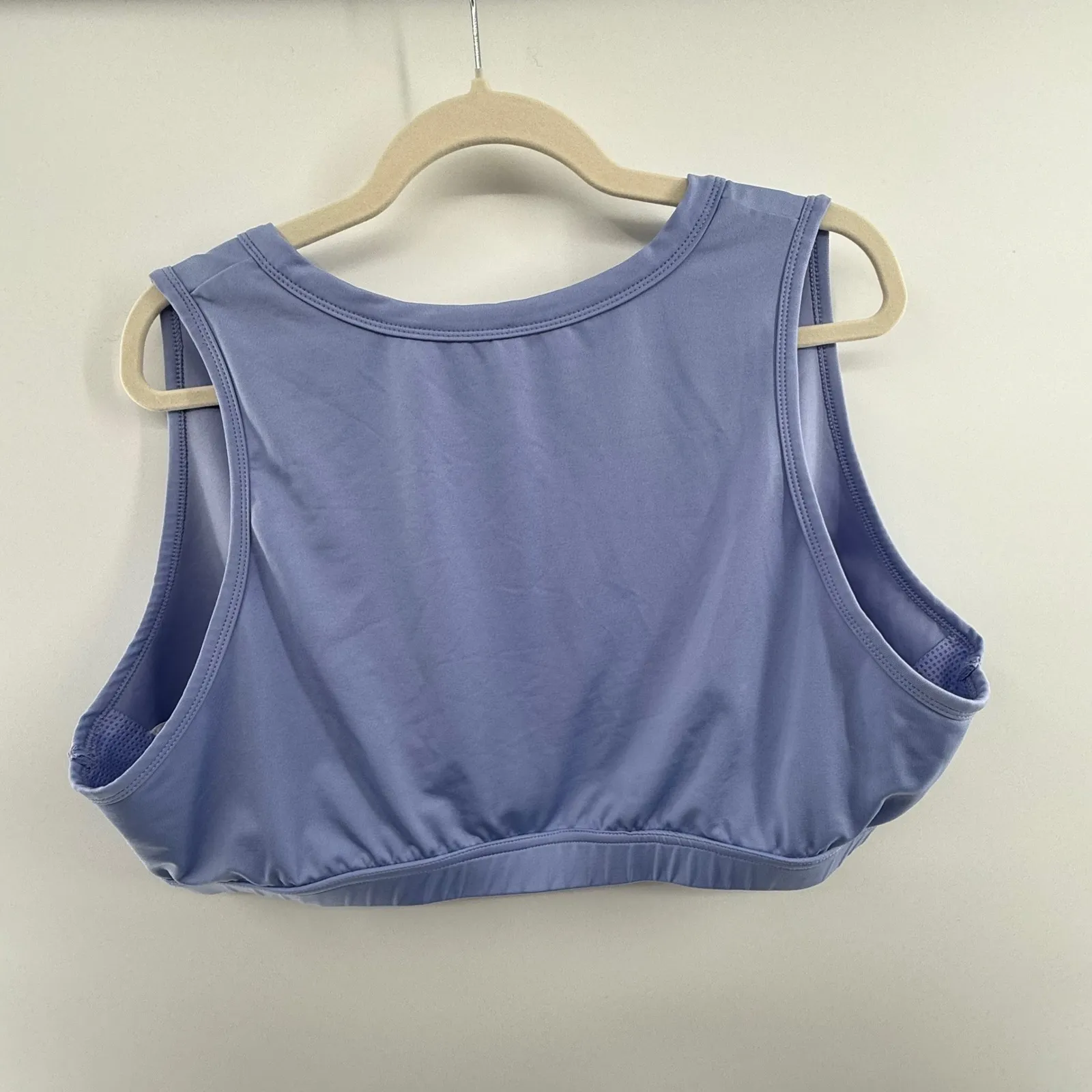 Reebok PlayDry Plus Size 26/28 Sports Bra Yoga‎ Athleisure Crop Top Periwinkle - Image 4