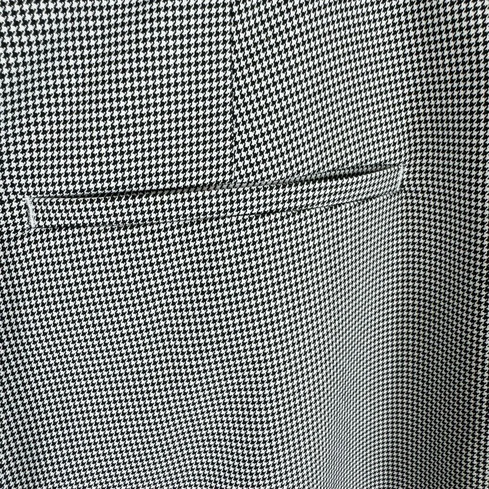 LOFT NWT Black White Checkered Houndstooth Straight High Rise Pants Plus Size 14 - Image 4