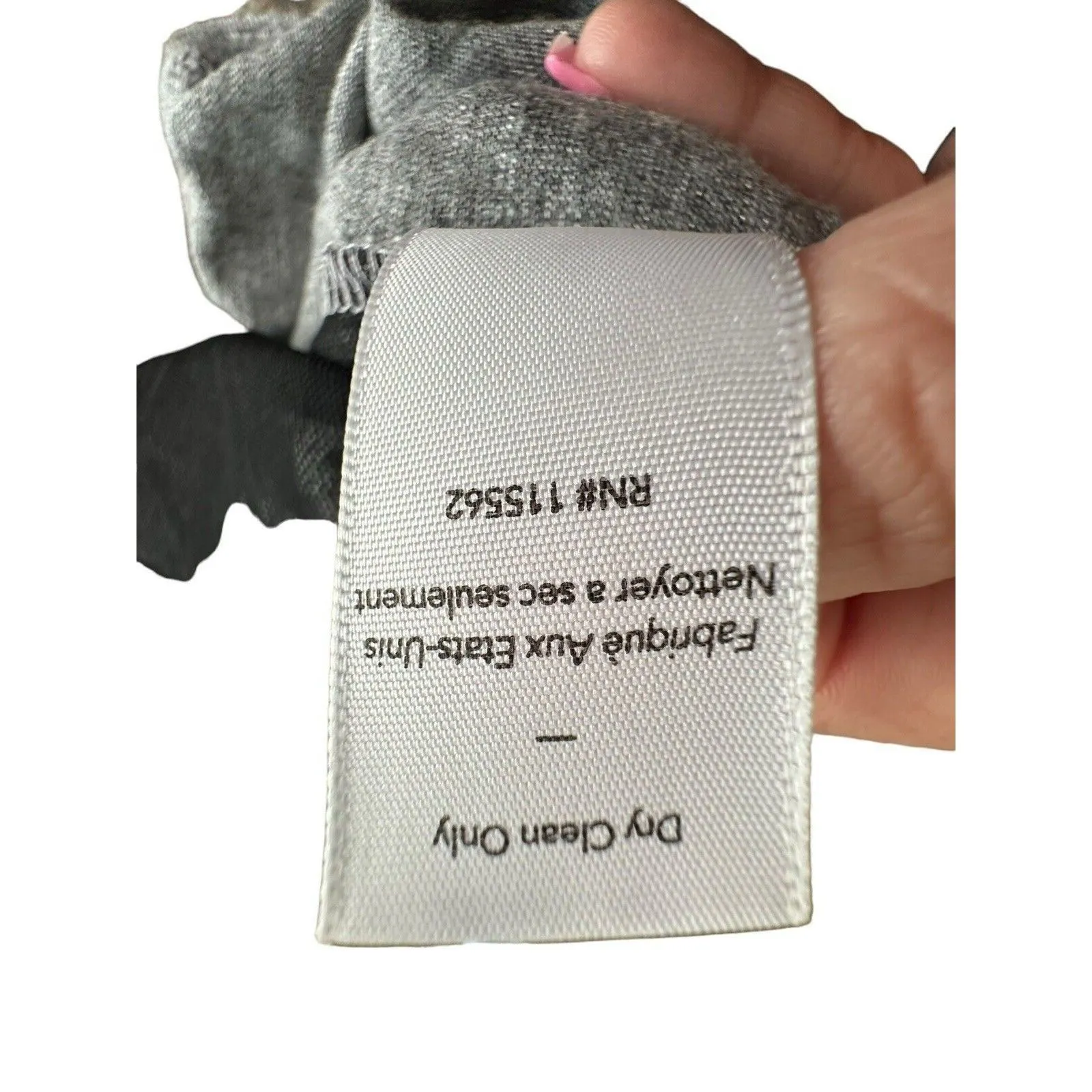 Elizabeth and‎ James Sz S Gray Pleated Waist Round Neck Long Sleeve Top #X5-5 - Image 8