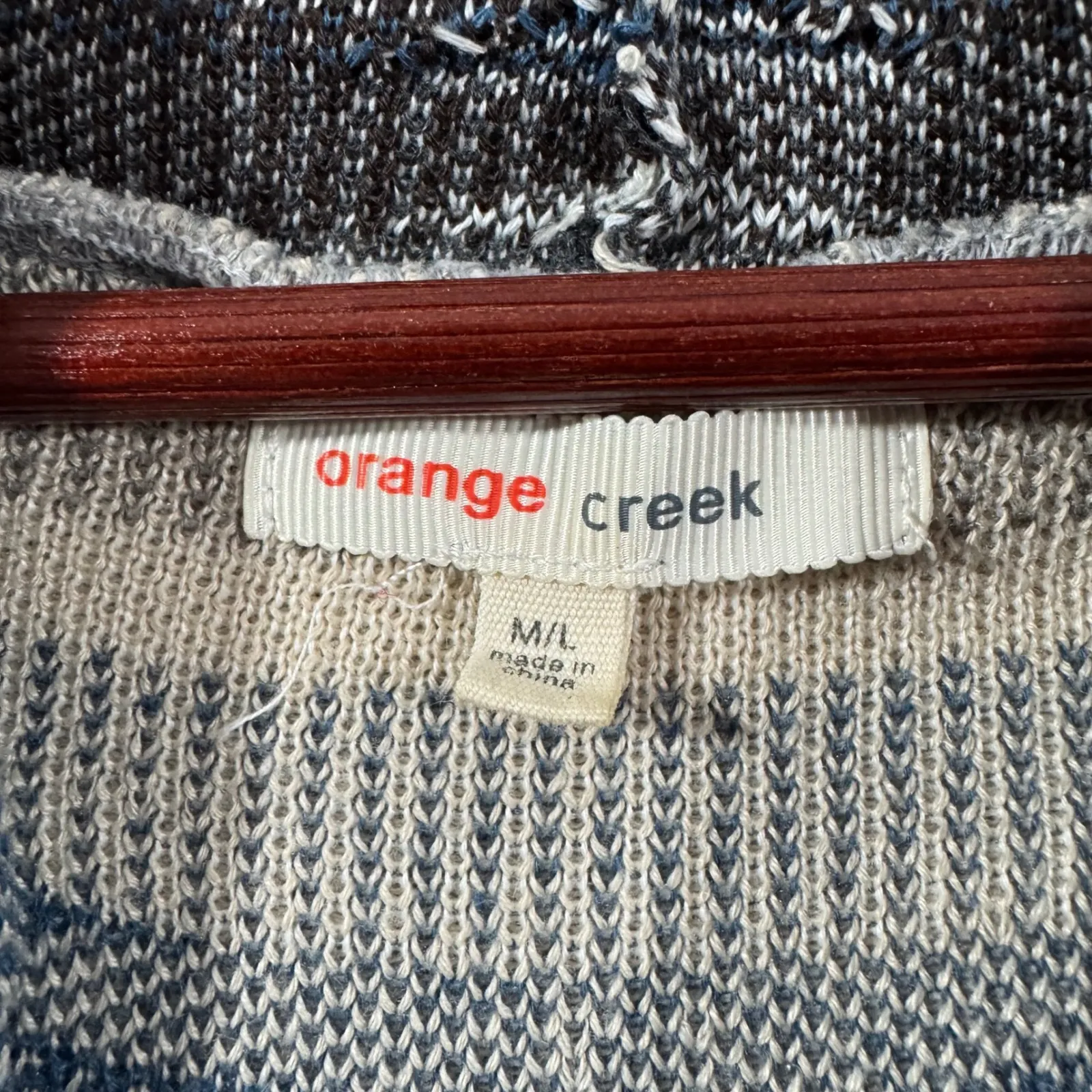 Orange Creek Southwestern Aztec Geometric Hooded Cardigan Sweater M L - Image 4