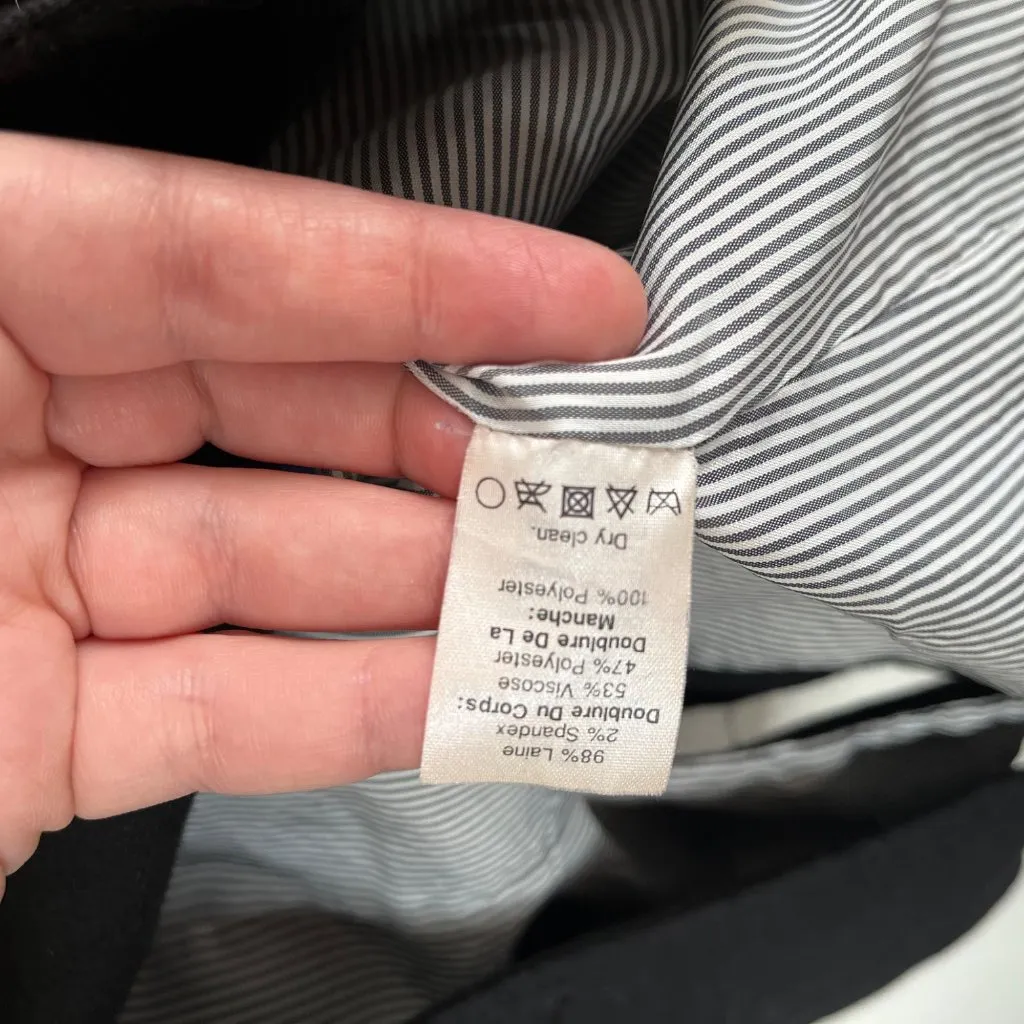 J. Crew Womens Black Preppy Wool Schoolboy Blazer Size 2 - Image 10