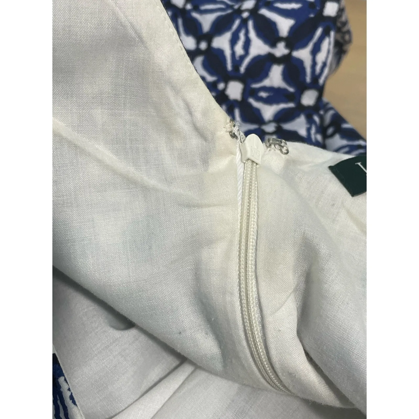 Lauren Ralph Lauren Dress Size 10 Blue Sleeveless Summer Preppy Country Club - Image 7