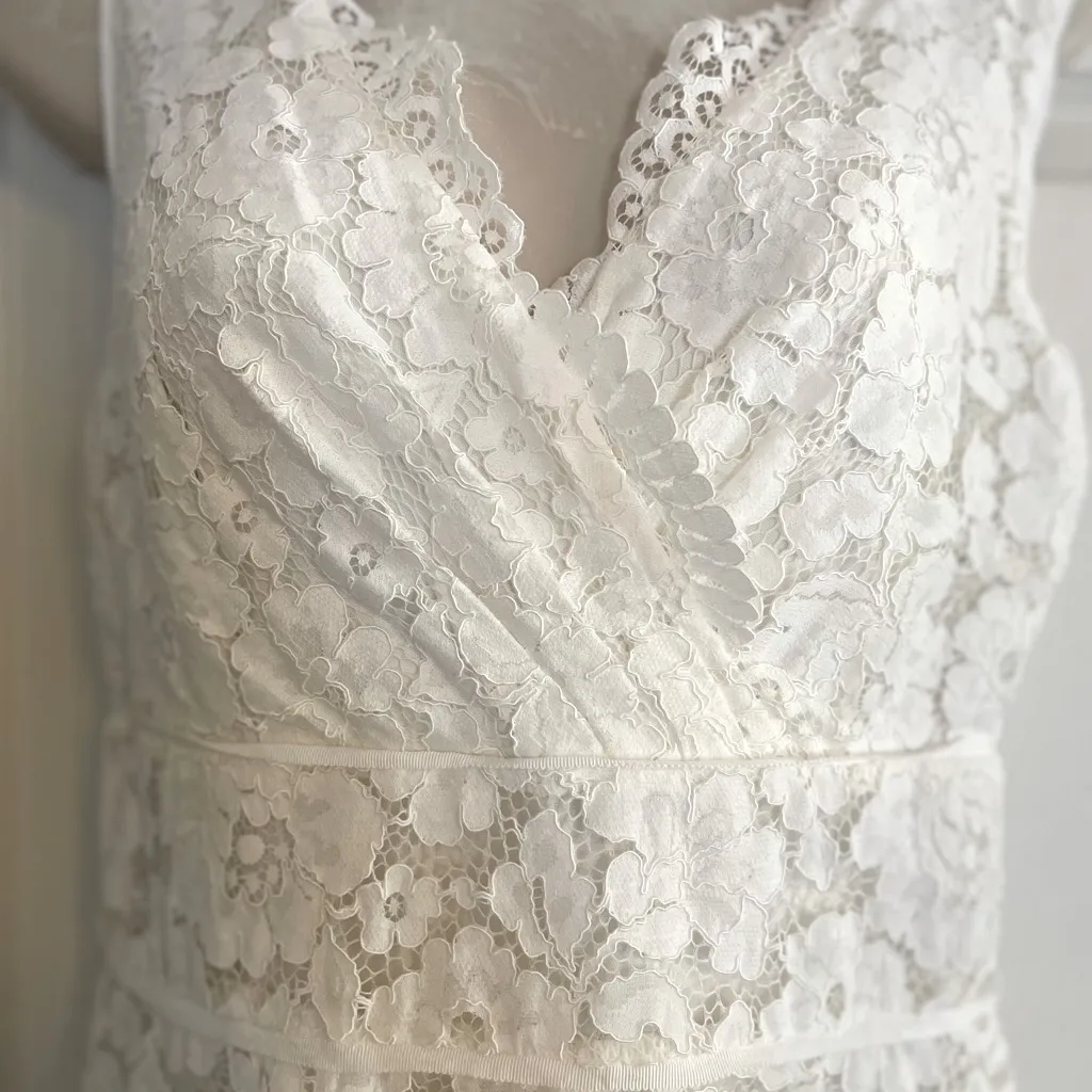 Beautiful Lark & Ro Off‎ White Lace Sleeveless Dress Size 6 - Image 2