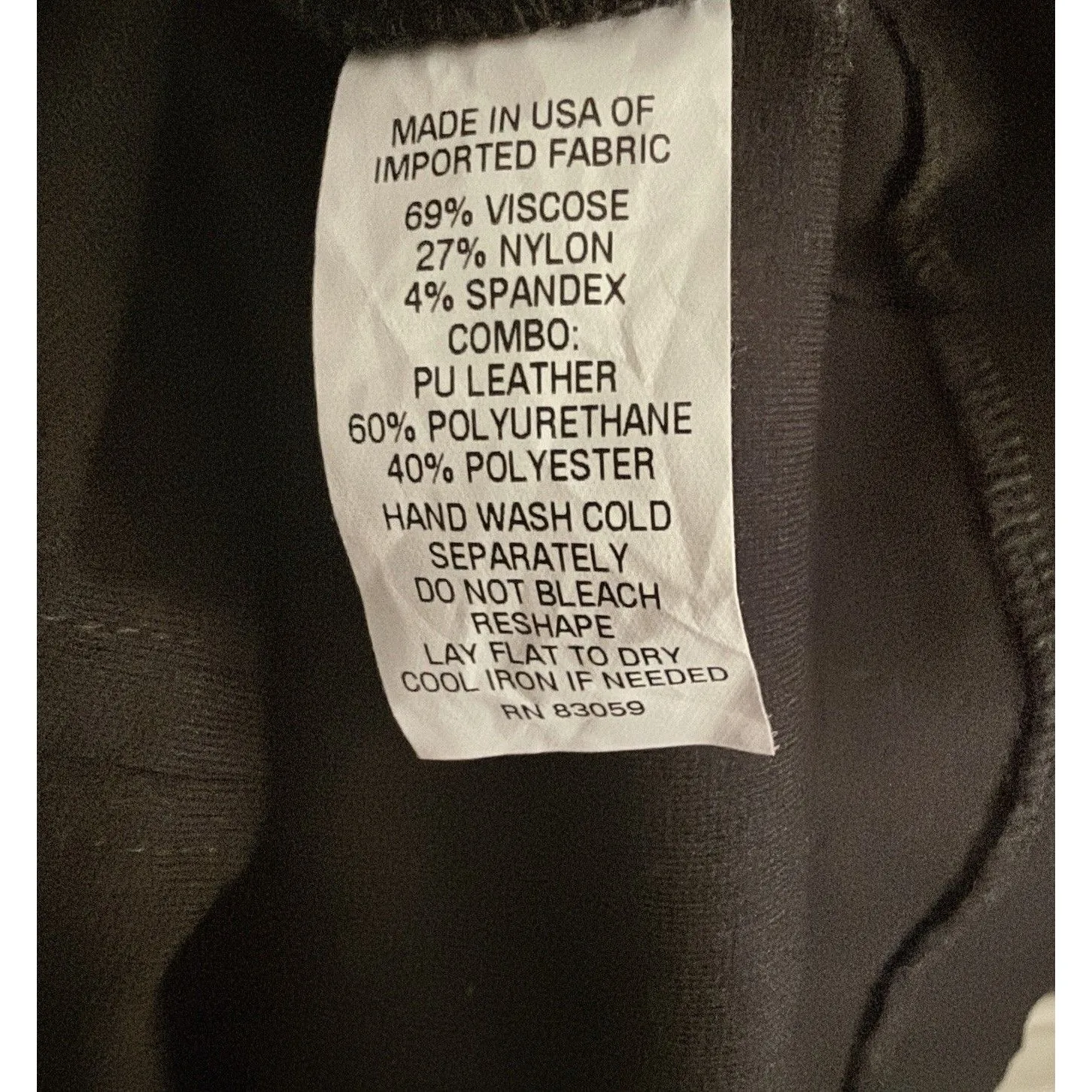 Drew Black Whimsigoth Black Bodycon Faux Leather Trim Sleeve Dress Size M Witchy Size M - Image 12