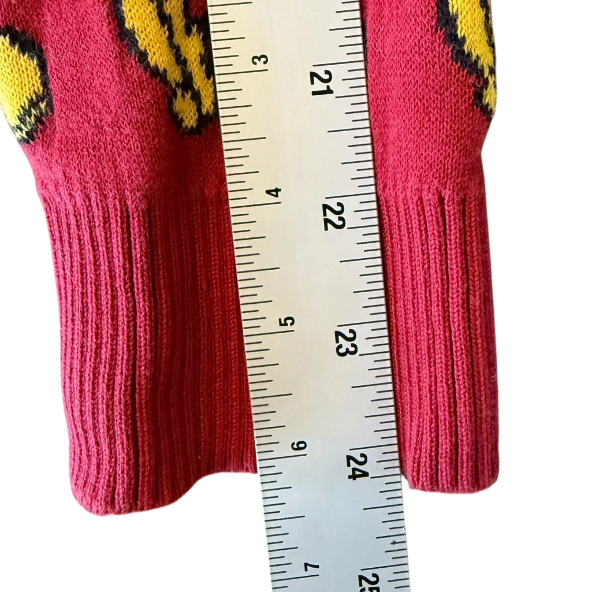 Disney Mickey Mouse Cardigan Sweater Allover print Classic Red Unisex XS - Image 15