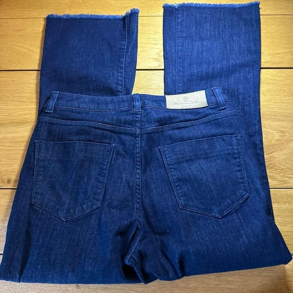 Massimo Dutti frayed hem flare jeans 6 - Image 9