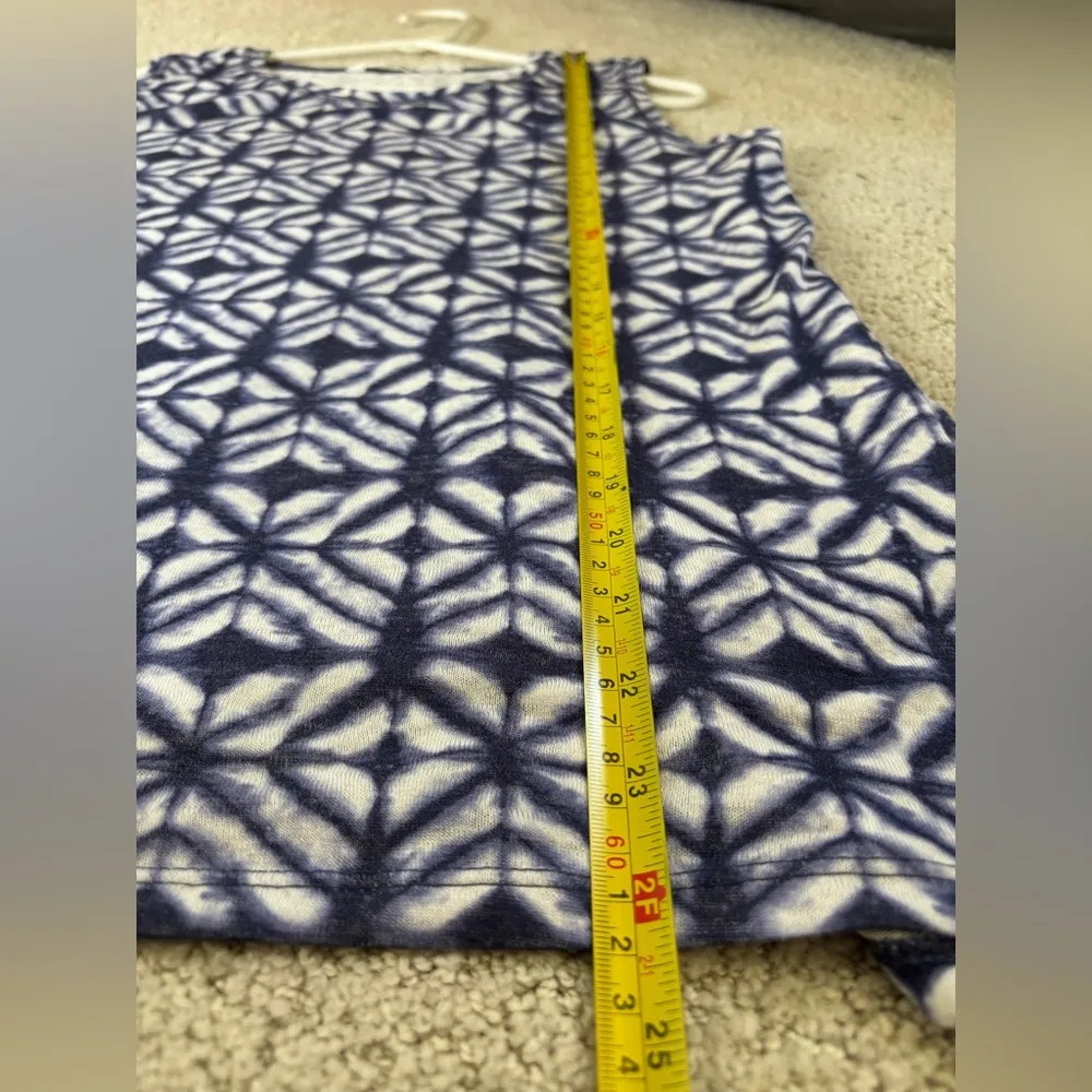 Athleta Breezy Bella Tank Top Womens M Blue Sleeveless Crew Neck Split Back - Image 2