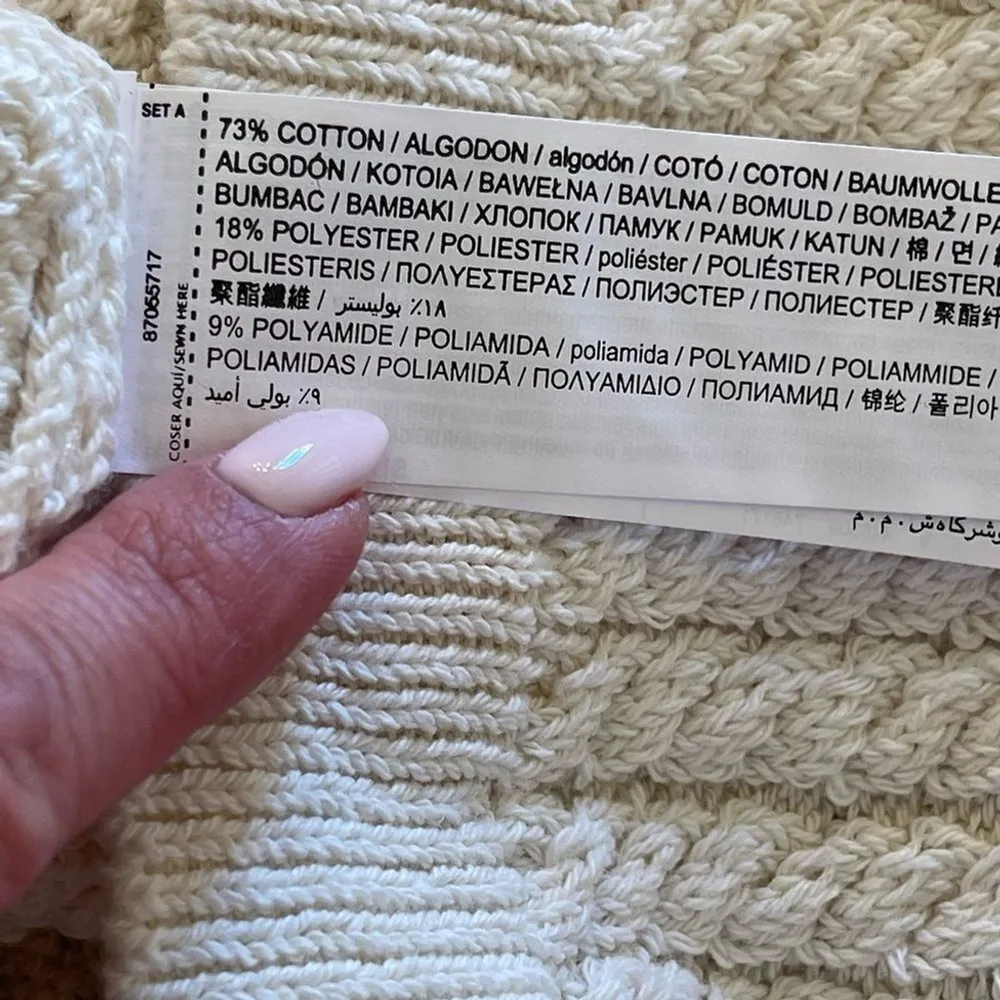 MANGO sweater tank top cotton blend Sz XL - Image 8