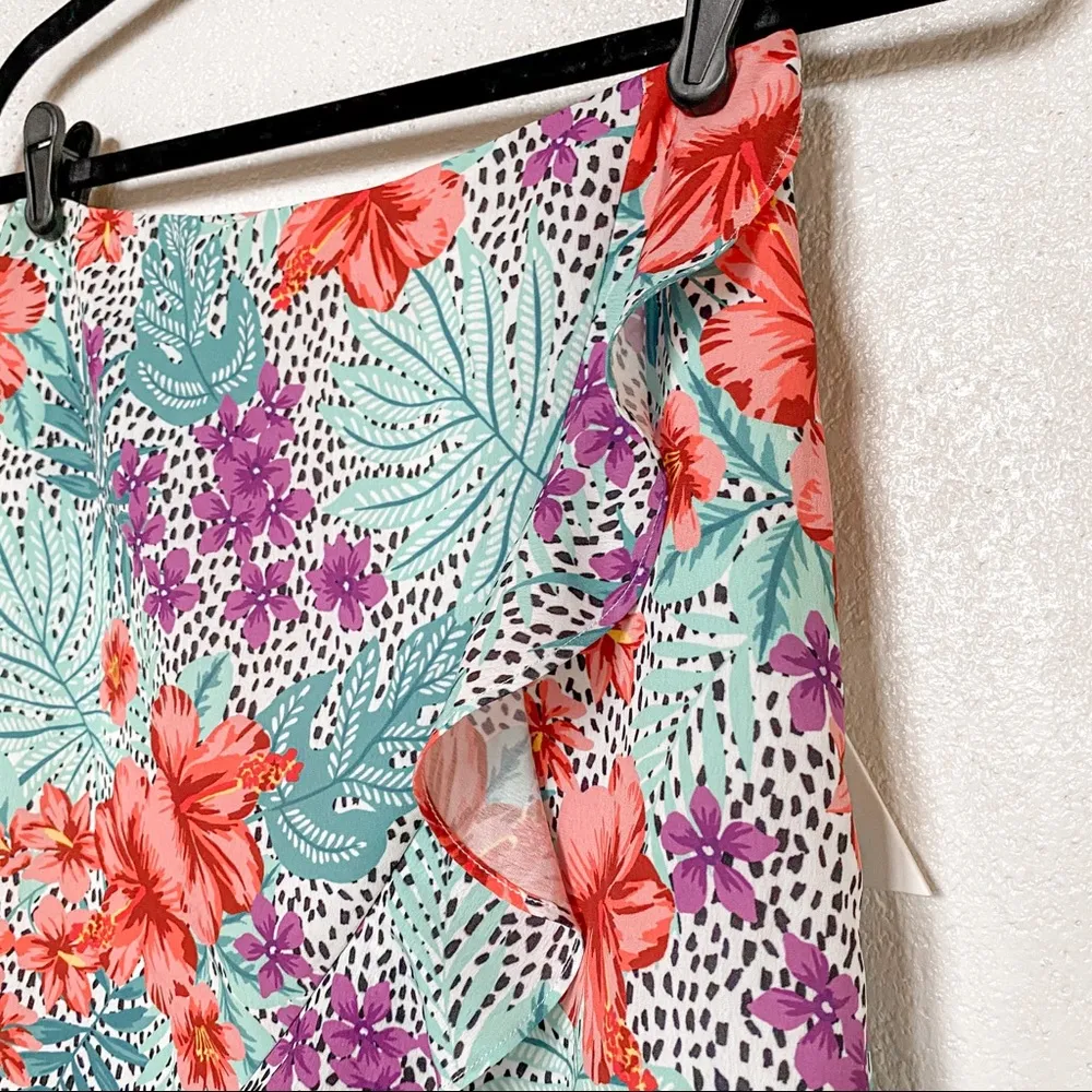 Lost + Wander Flower Power Mint Mini Skirt Size Small - Image 3