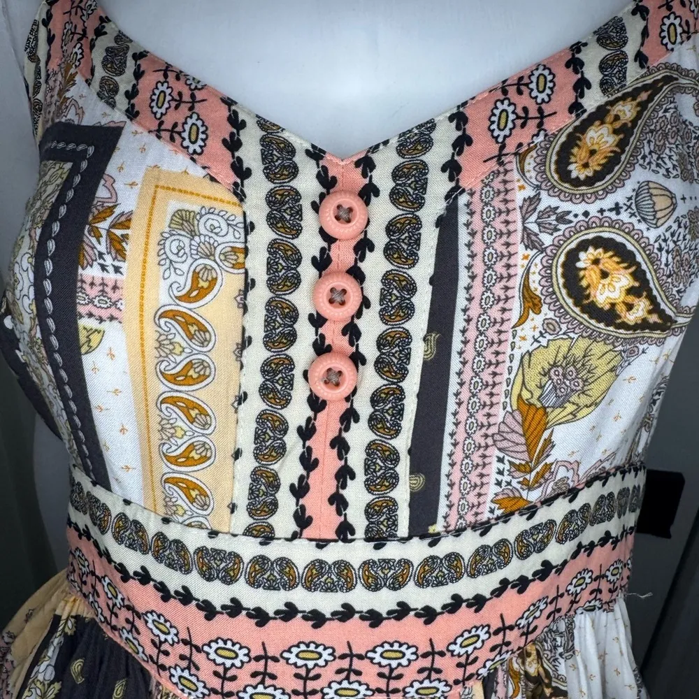 Matilda Jane White and Cream Sundress Resort Wear Size L.  #248 - Image 16