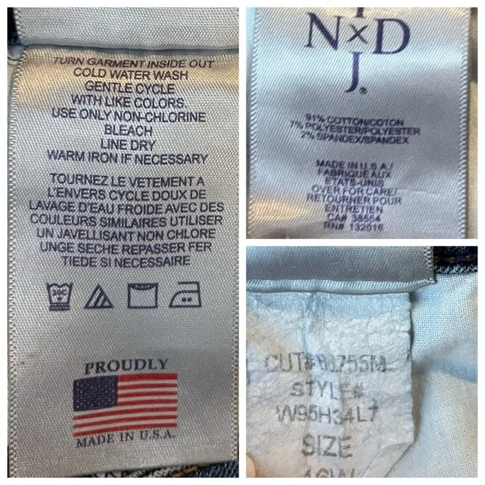 NYDJ Women’s Ankle Jean Straight Leg High Rise Distressed Slimming Plus Size 16W - Image 7