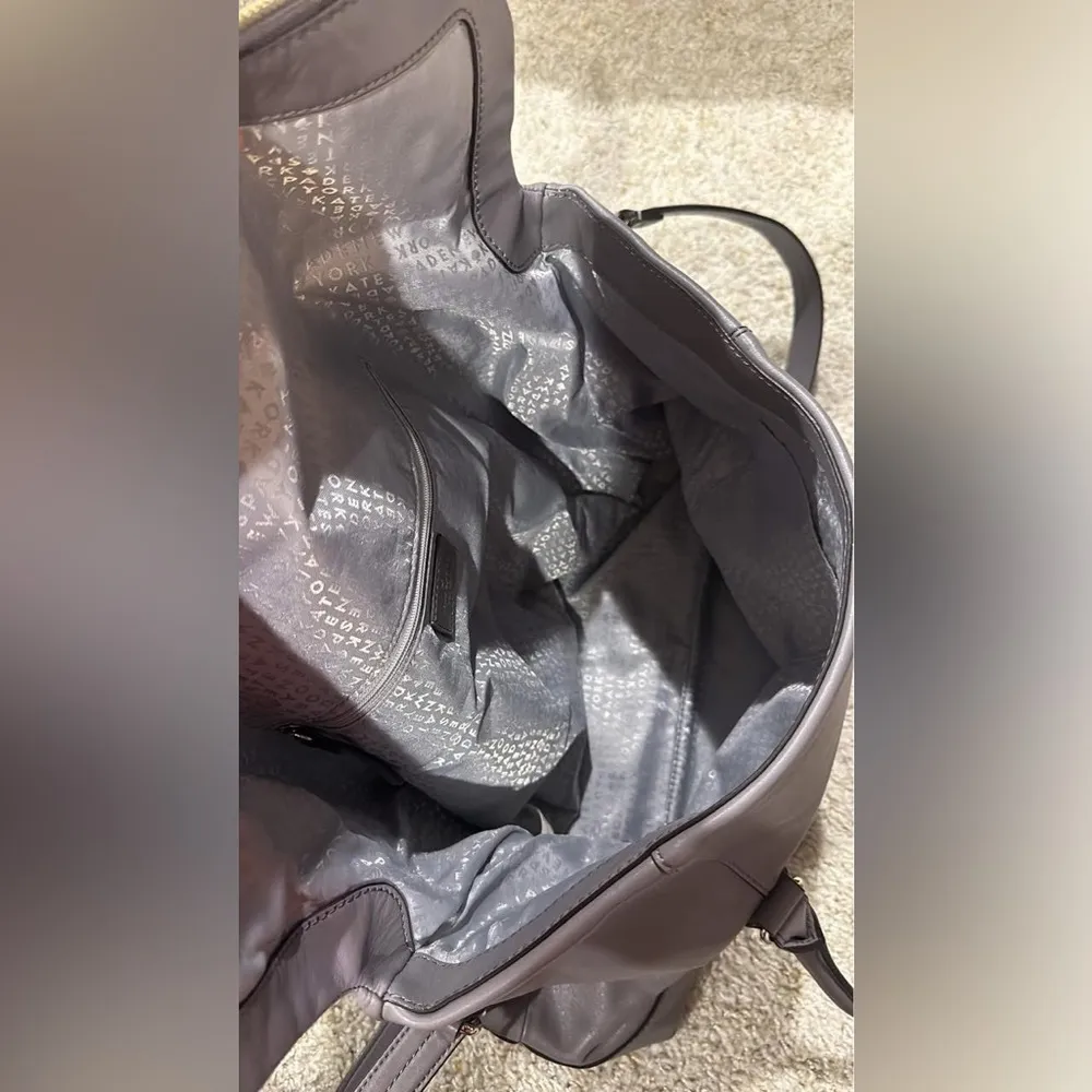 Kate Spade Carmen Fremont Place Gray Soft Leather Travel Handbag - Image 5