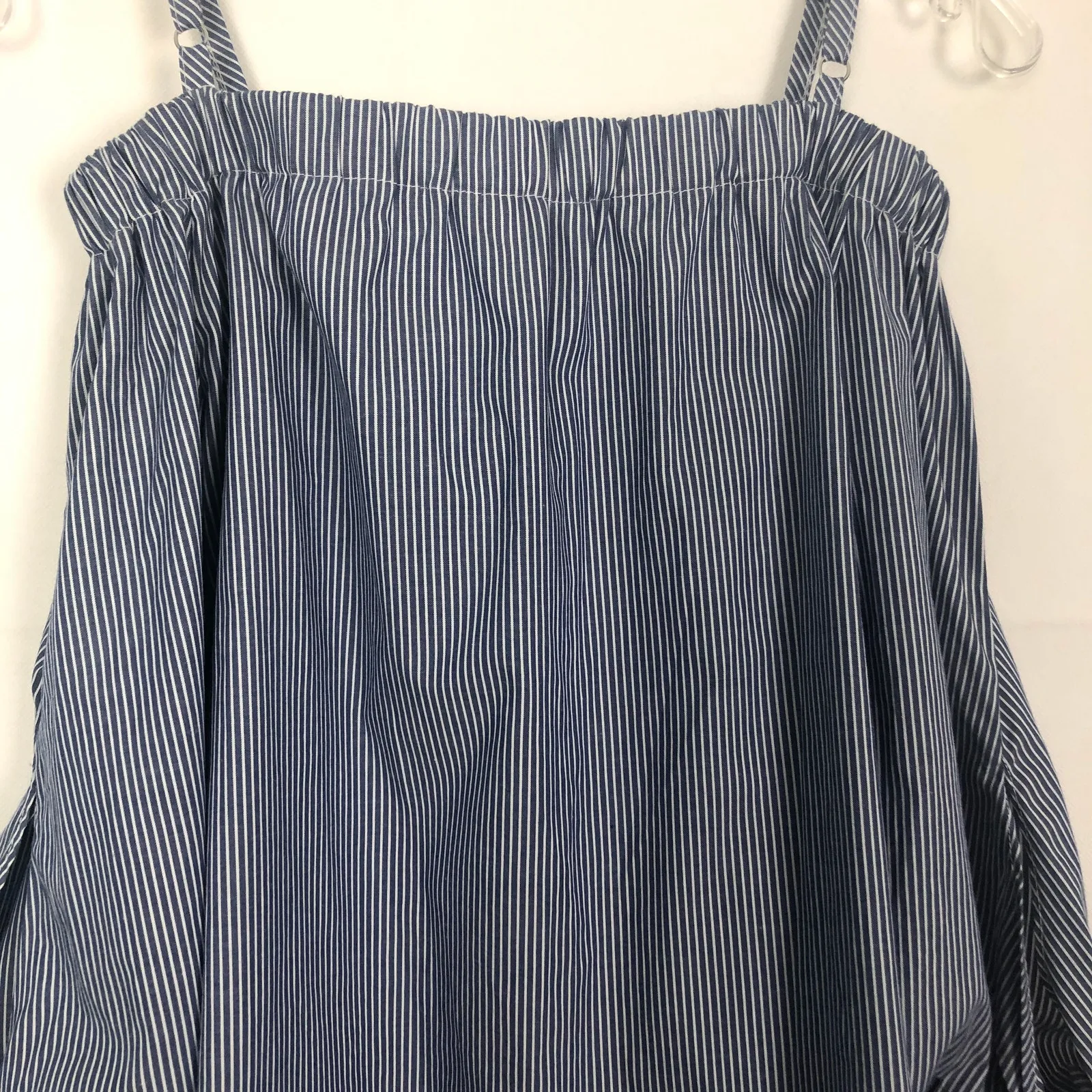 Seven Sisters Off Shoulder Striped Blue Top Size Small - Image 7