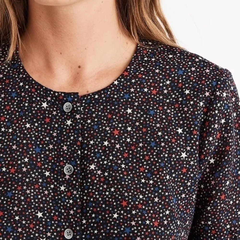 Madewell • Studio Ruffle-Hem Top in Starry Night - Image 3
