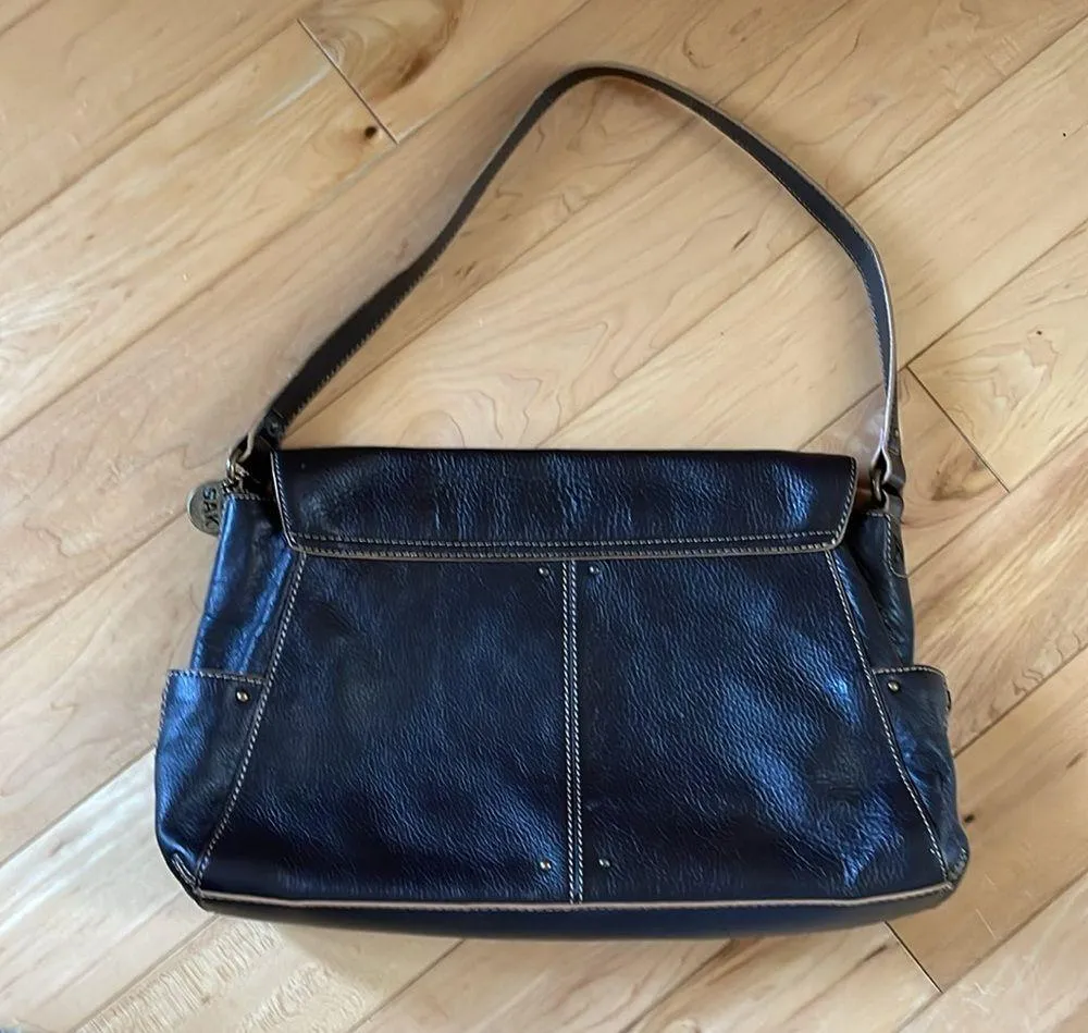 The Sak brown pebbled leather shoulder handbag - Image 2