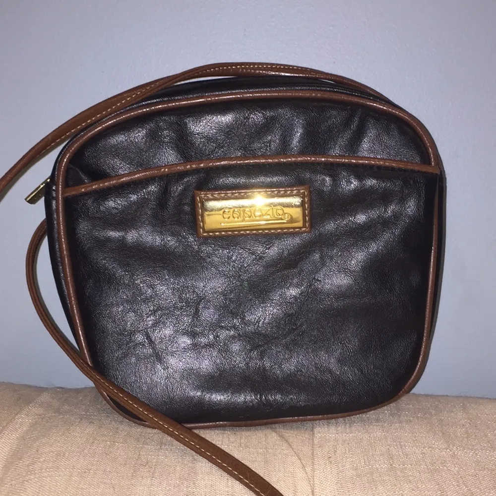 Capezio Black And Brown Vintage Crossbody purse - Image 2