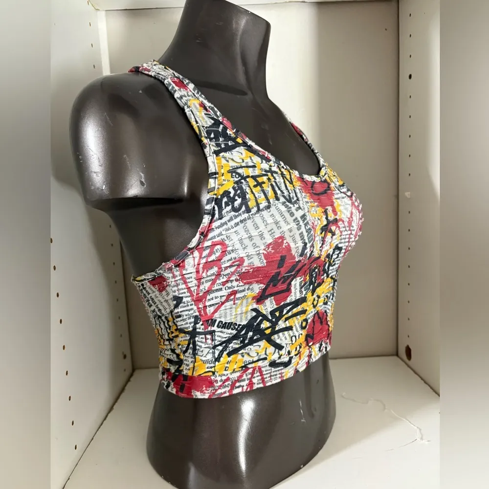 Graffiti sports bra, multi-color, woman’s size med - Image 5