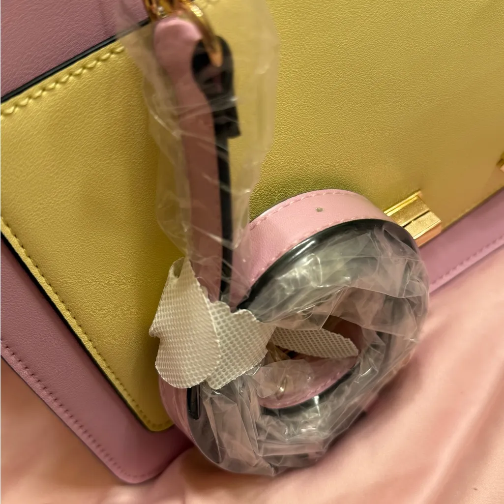 ALDO Colorblock Embellished Satchel with Charms & Gold Chain – NWT - Image 9