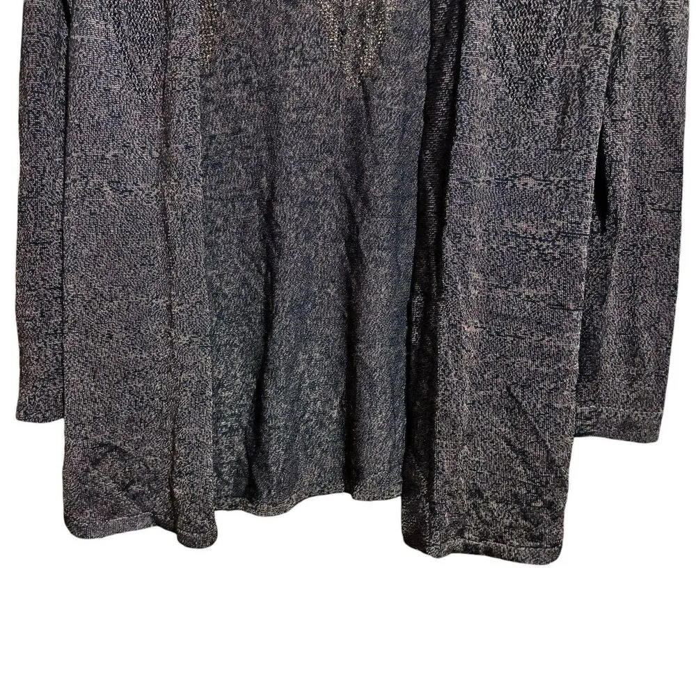 NIC+ZOE Cardigan Womens Small Multicolor Silk Blend Sheer Open Sweater - Image 4