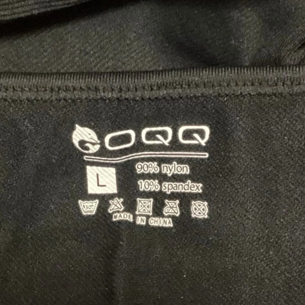 OQQ Black Scoop Spaghetti Strap Tummy Control One Piece Bodysuits Jumpsuit Sz L Size L - Image 4