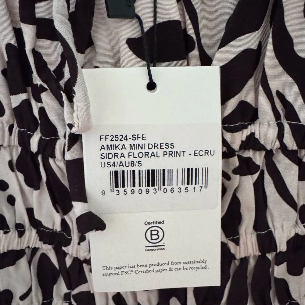 Faithfull The Brand x Revolve Amika Mini Dress Sidra Floral Print 4 NWT - Image 5