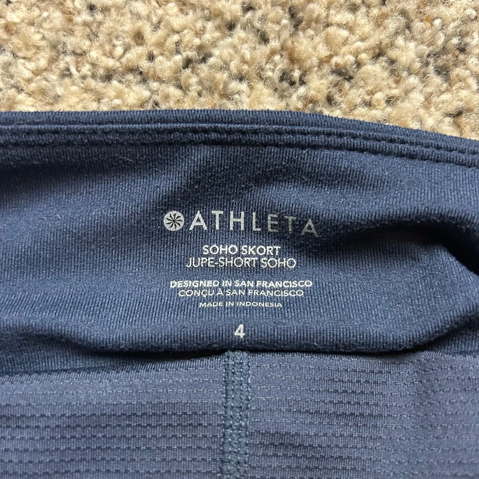 Athleta Soho Skort Size 4 Navy Blue Athleisure Activewear Pull On Casual - Image 3