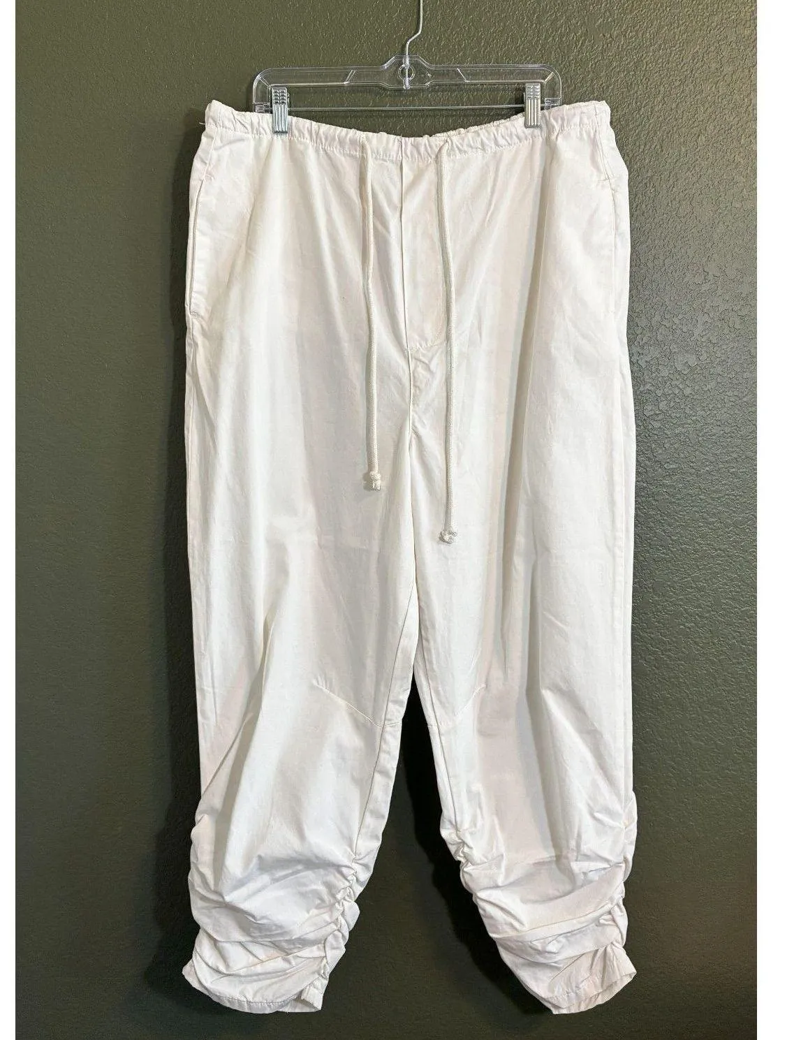 Free People New Light Parachute Pants Large Off-White - Image 4