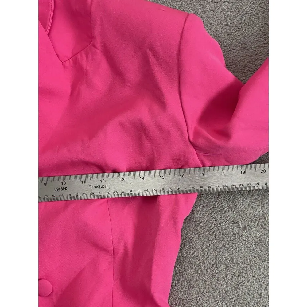 Ellae Lisque Hot Pink Center of Attention Blazer Size S Date Night‎ Party - Image 10