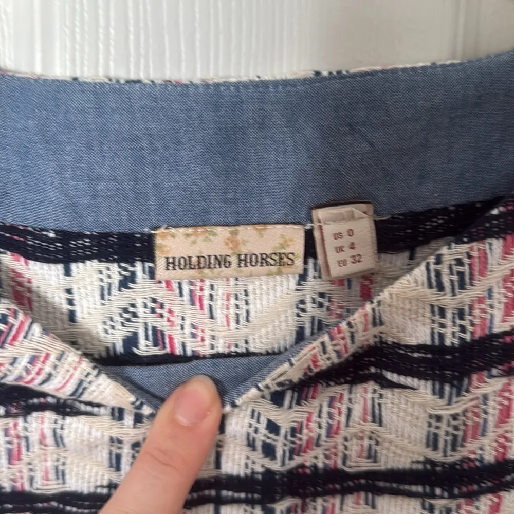 HOLDING HORSES Anthropologie Pink and Blue Casual Dress size 0 - Image 2