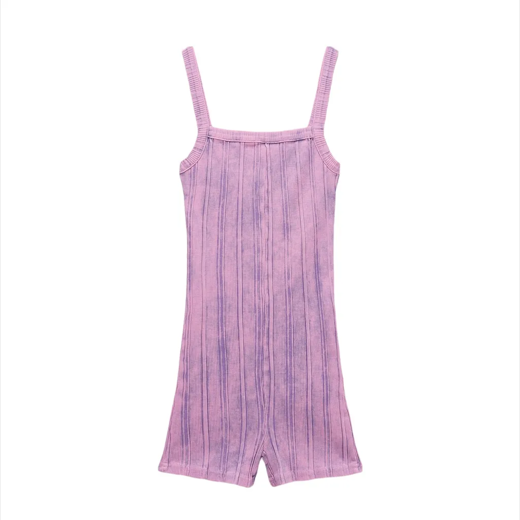 NWT ZARA RIBBED TIE DYE JUMPSUIT ROMPER BLOGGERS FAV SMALL - Image 9