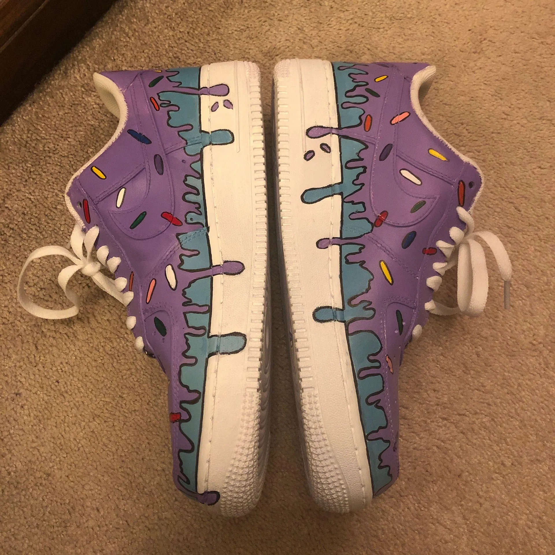 Custom AF1s Purple Size 11.5 - Image 3