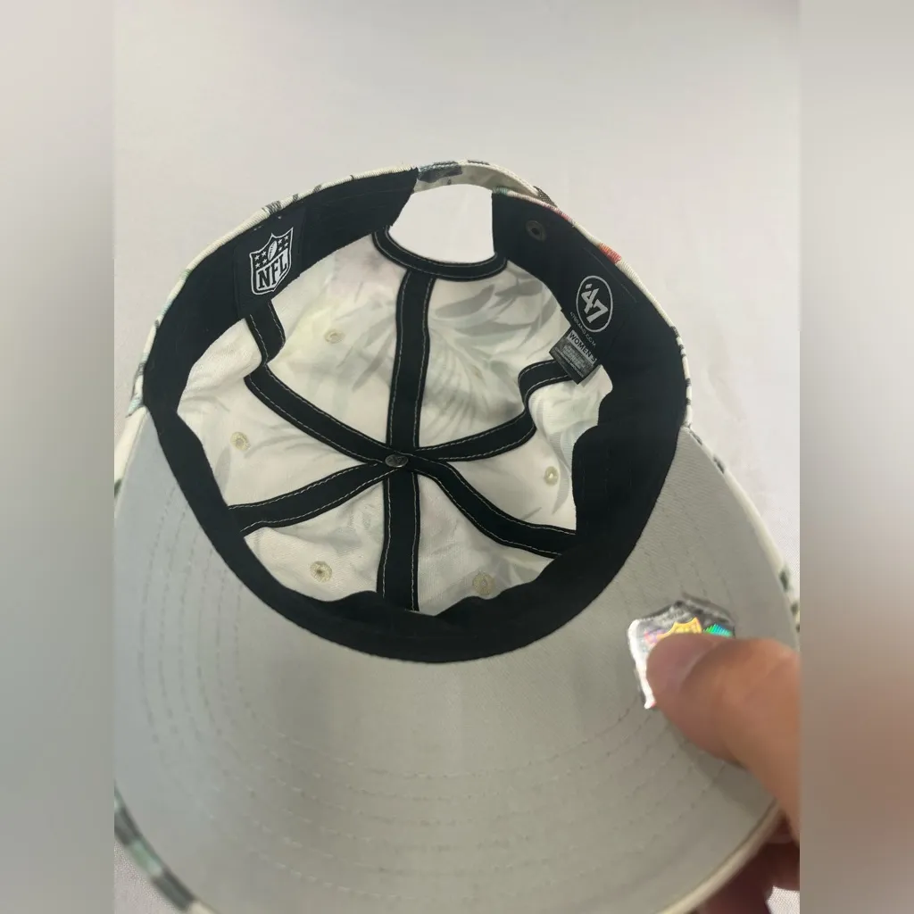 ‘47 Brand Embroidered Dallas Cowboys Tropical Print Women’s Hat w/Metal Buckle - Image 7