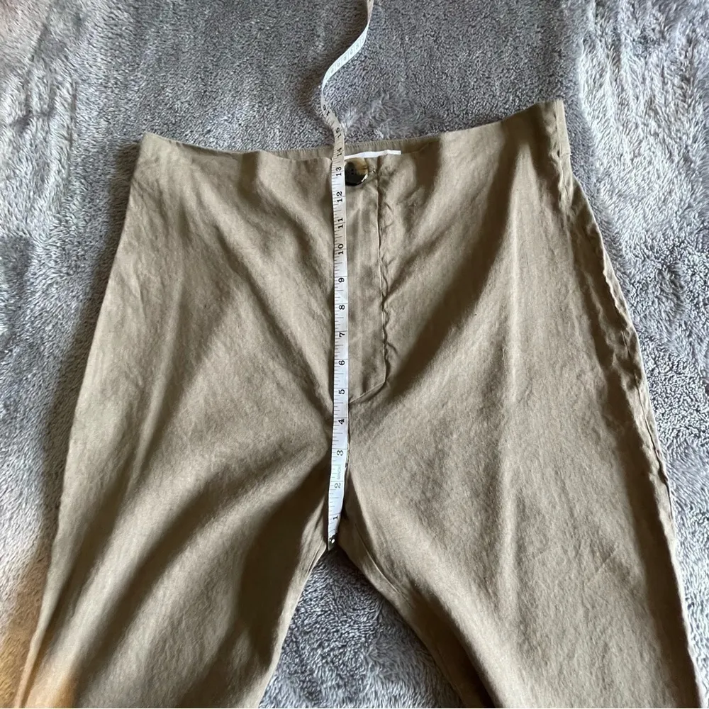 Zara linen blend highwaisted cropped pants XL - Image 7