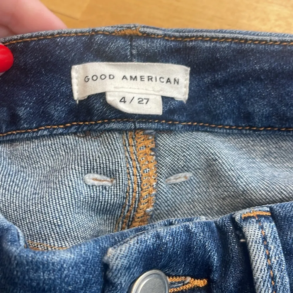 Good American Distressed Boot Cut Jeans - Image 3