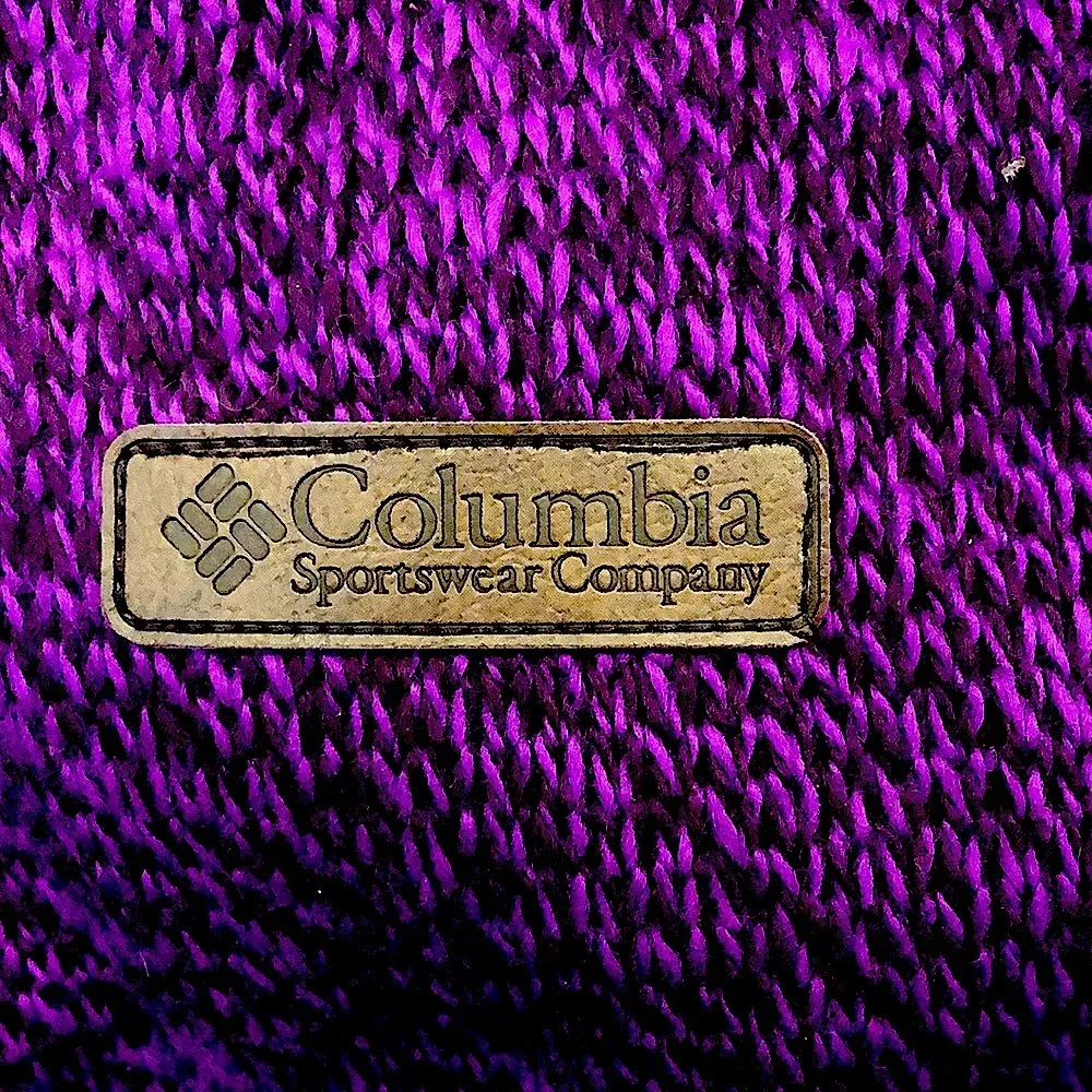 COLUMBIA Womens Raspberry Knit Full Zip Fleece Lined Zip Pockets Hoodie Large - Image 14