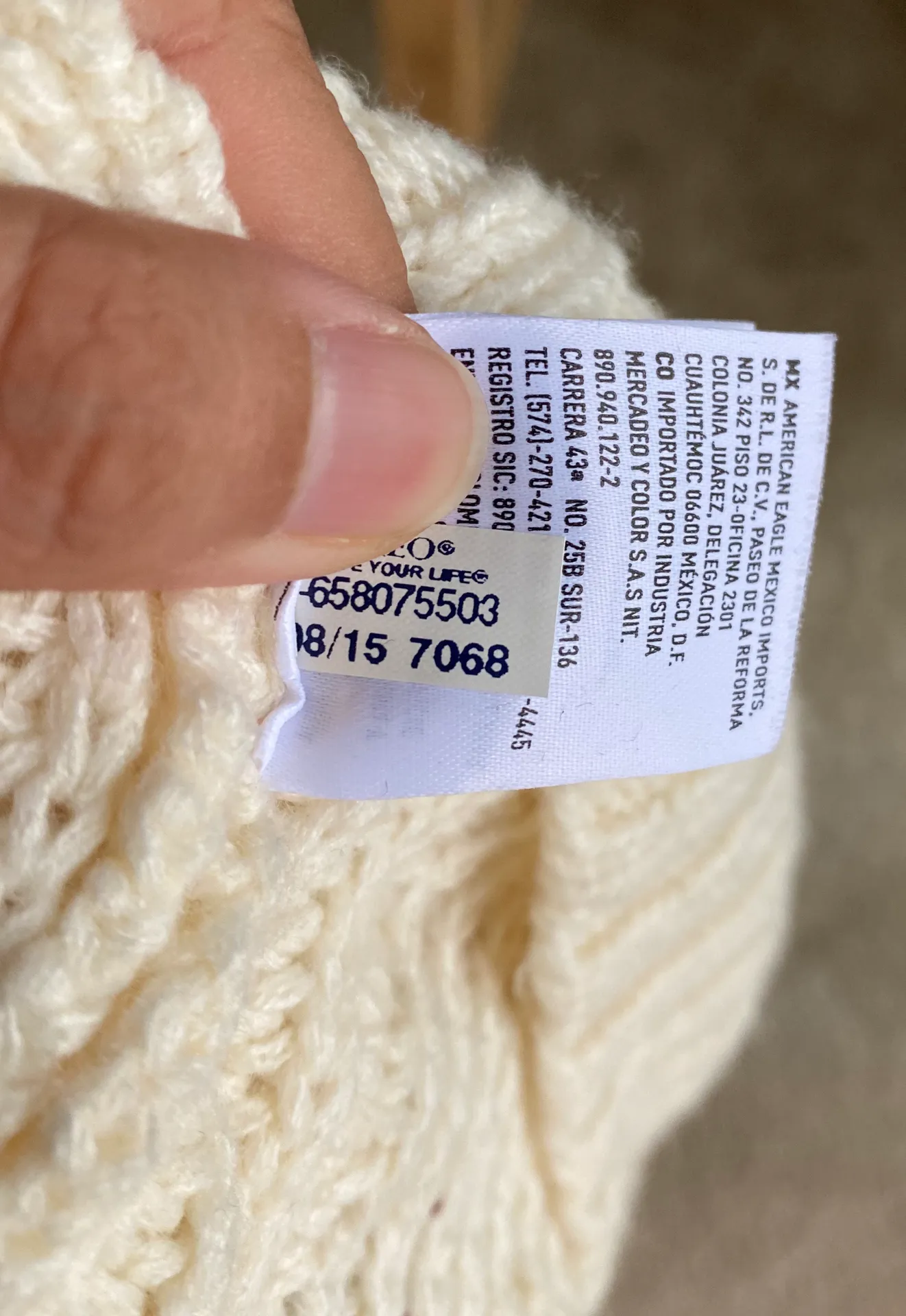 American Eagle Outfitters AE oversized cream mock neck sweater - Image 6