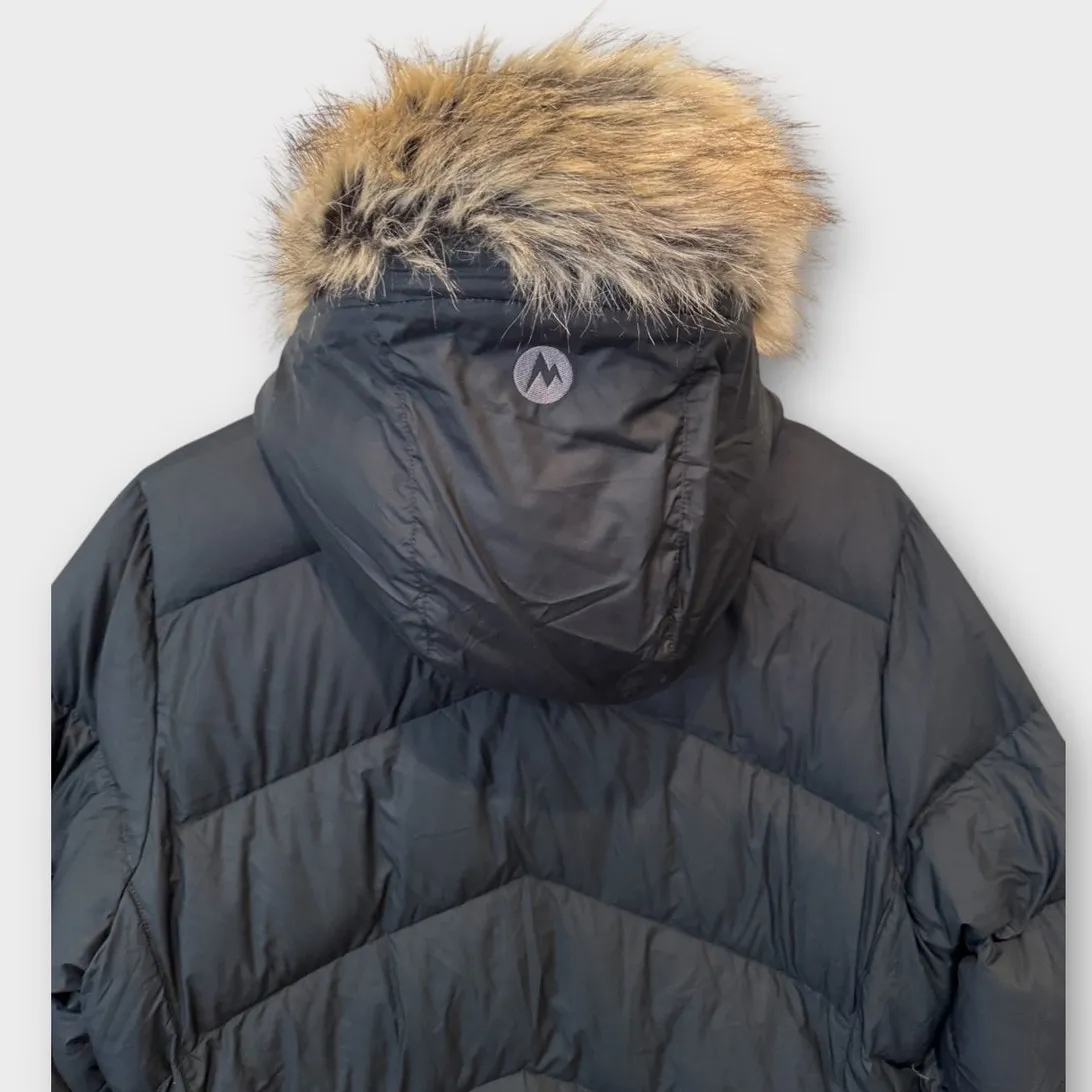 Marmot Montreaux 700 Fill Power Down Hooded Coat with Faux Fur Trim Size XL - Image 11