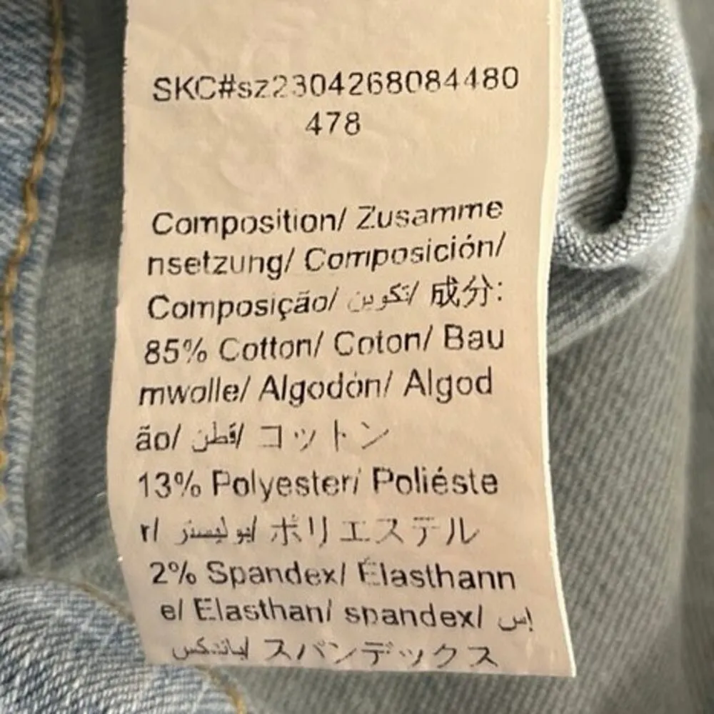 Women's Zipper Collar Sleeveless Patch Pockets Denim Jean Crop Vest Tank Top M Blue Size M - Image 3