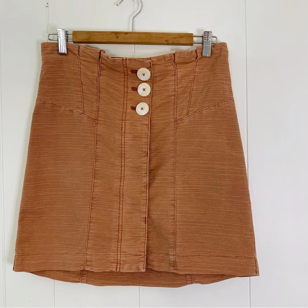 Every Minute Every Hour Terra Cotta Button Down Skirt 6 - Image 3