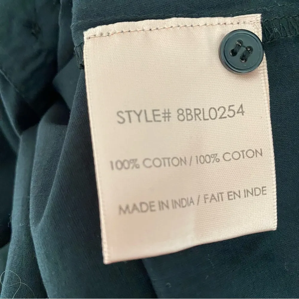 Badgley Mischka NWTs Black Embroidered Palm Tree Swim Coverup size XS - Image 8