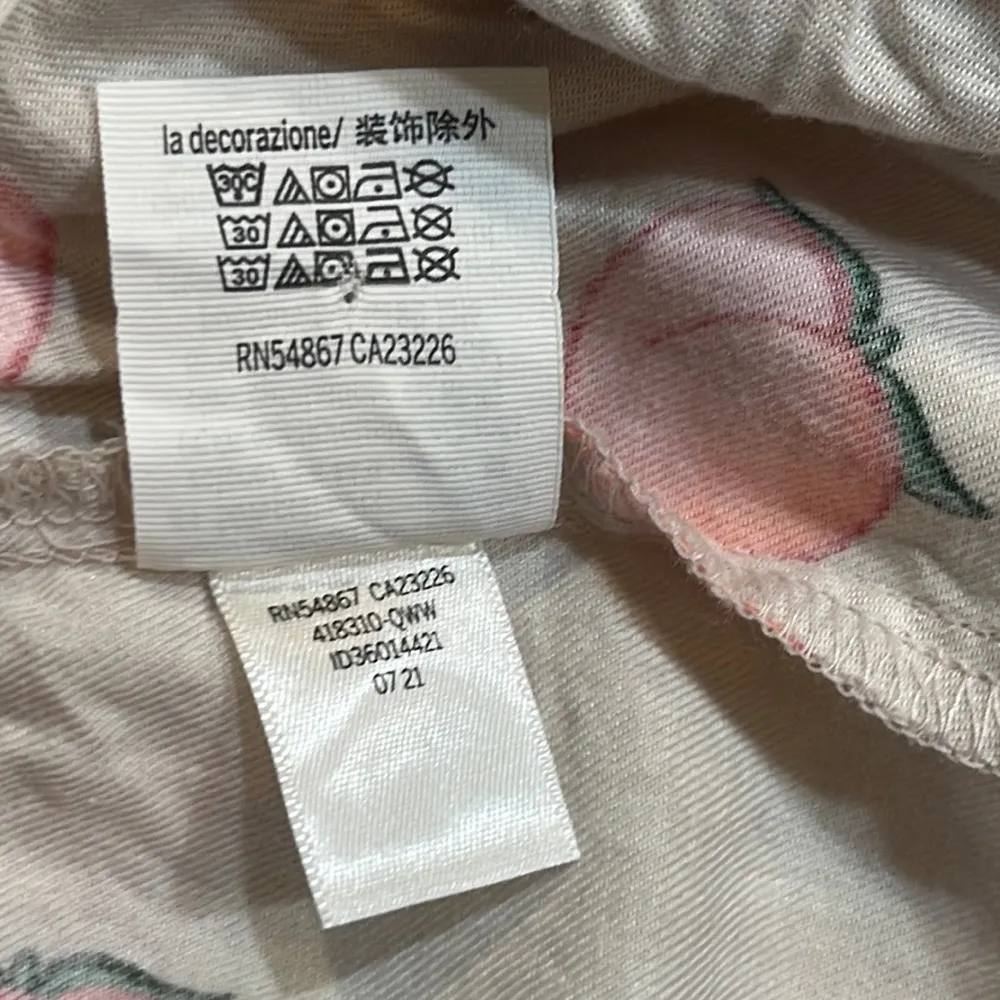 PINK | Flannel Boxy Fold-over Peach Print Pajama Shorts - Image 6