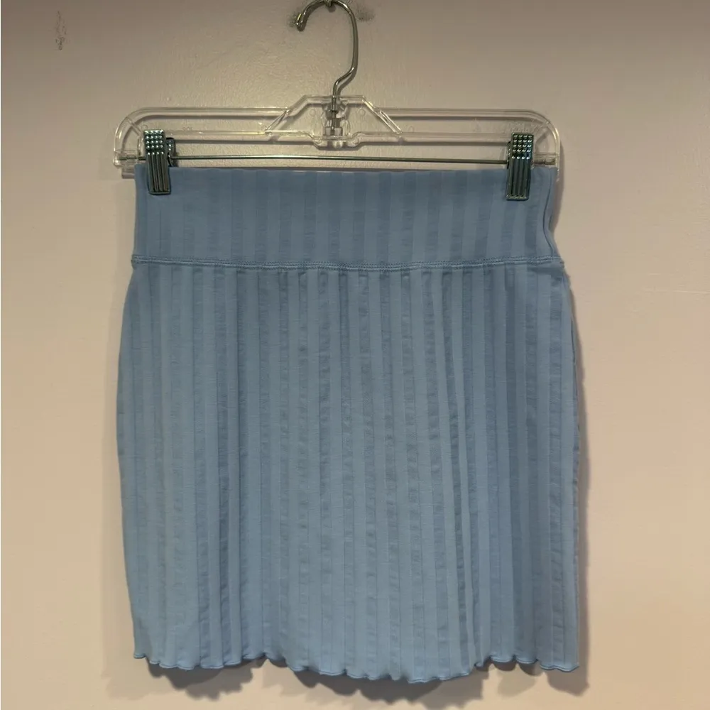 Blue‎ ribbed aerie mini skirt - Image 3