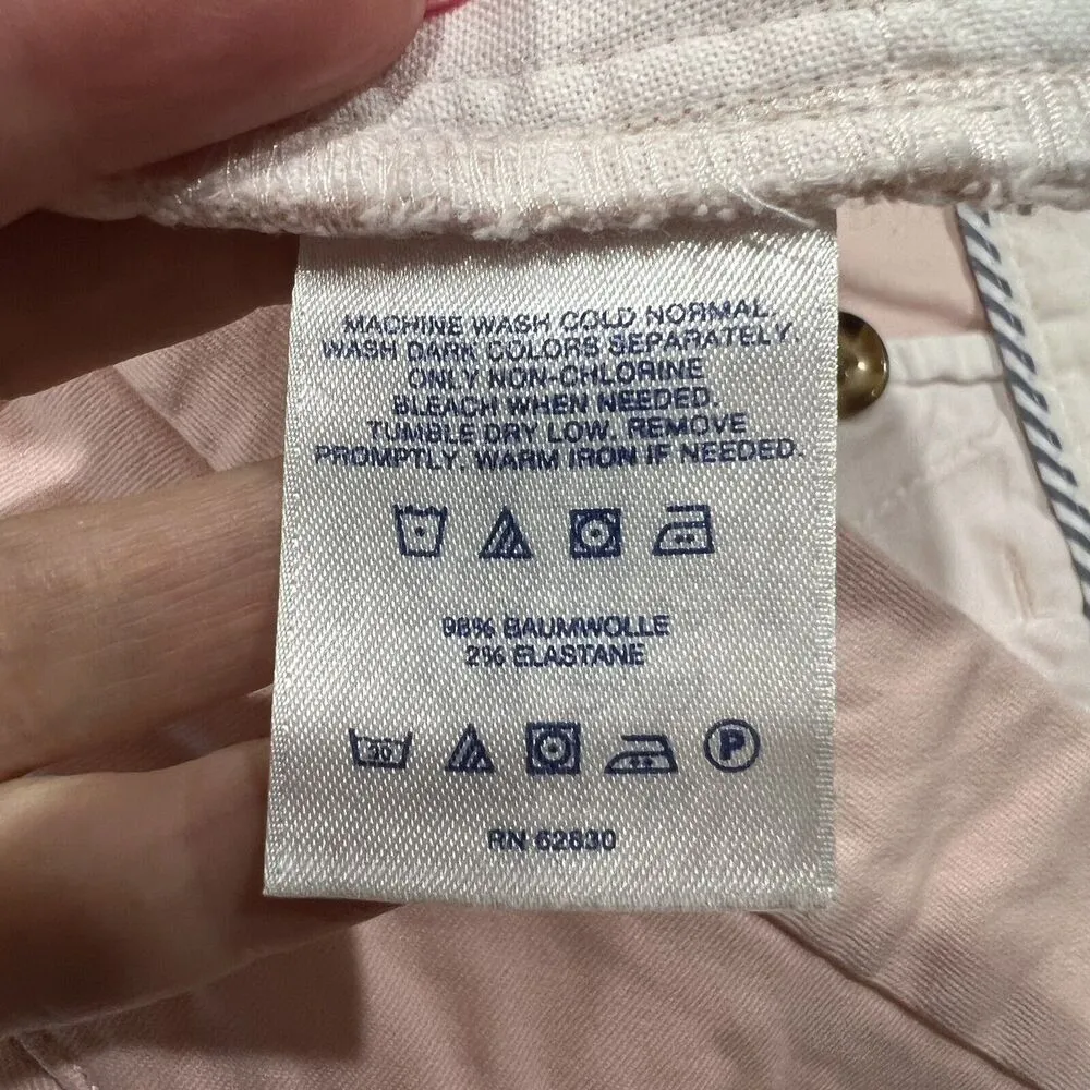 Lands' End Plus 22W Pants Mid Rise Straight Leg Cropped Light Baby Pink Stretch - Image 9