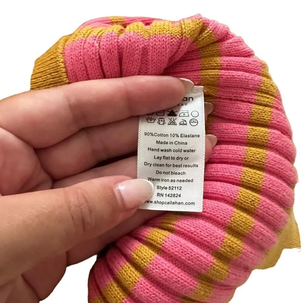 CALLAHAN KNITWEAR Chey Striped Knit‎ Skirt Set Sz M Pink Size M - Image 3