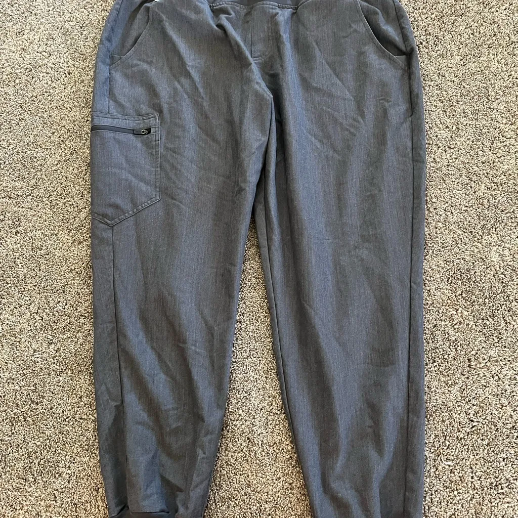 Zamora Jogger Scrub Pants Size XXL Grey Blue Ties - Image 5
