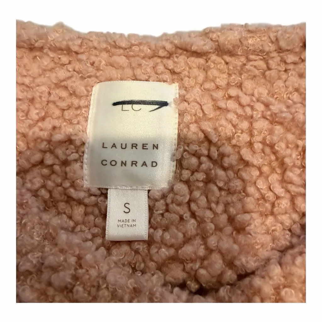 Lauren Conrad Sherpa Teddy Coat Jacket Blush Pink Size Small - Image 6