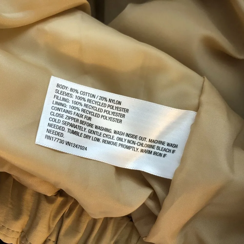 Universal Threads Universal Thread Faux Shearling & Quilted Jacket Beige Green Size S - Image 5