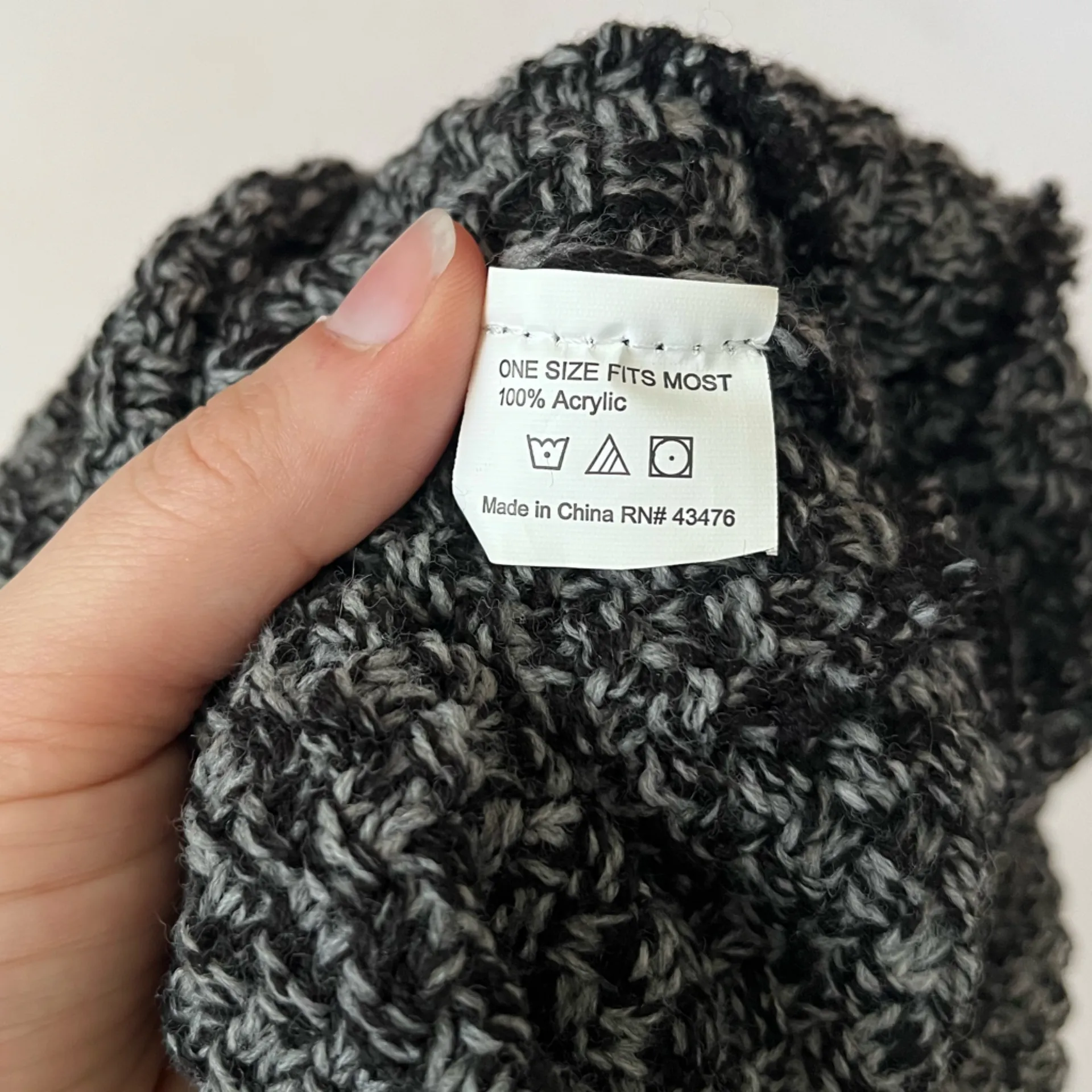 Pure Barre Black & Heather Gray Winter Pom Pom Hat Women's One Size - Image 7